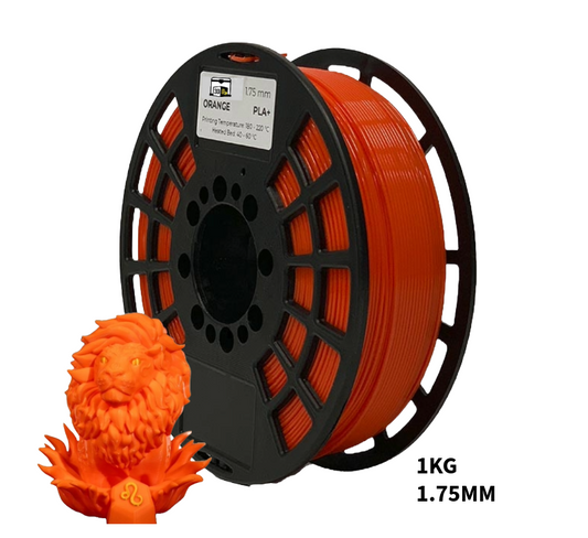 Orange 3D Filament 1.75mm 1KG PLA+